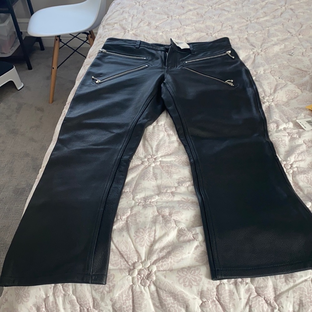 New with tags Alexander Wang crop leather pants, 4